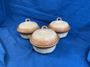 Mikasa Whole Wheat Stonware Individual Casseroles, E 8000 Japan - Picture 1 of 5