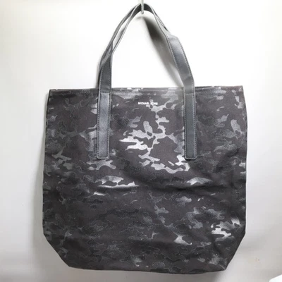 Bolso de Mano Michael Kors Lona Camuflado Grande Negro Bolsillo Sin Forro Bolso Cartera Foto 1 de 4