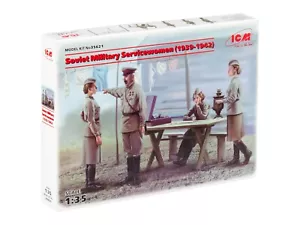 Kit 4 figurine plastiche modellini militari sovietici 1939-1942 1/35 ICM 35621 - Foto 1 di 9