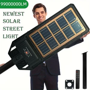 99000000LM Commercial 300W LED Solar Street Light Dusk to Dawn Road Lamp +Pole - Picture 1 of 16