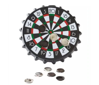 Tabuleiro de dardos com tampa de garrafa magnética Cheer - divertido jogo de festa - 9-5/8” de diâmetro - Imagem 1 de 3