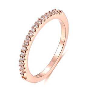 Trendy Elegant Zircon Rings for women Rose gold ring Jewelry Gift