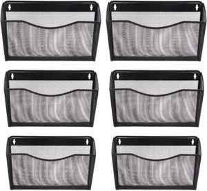 Easypag Easypag 6 Pack Mesh Wall File Organizer | Vertical Mounted Sin - Picture 1 of 7