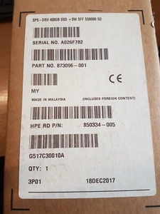 NEW SEALED HP 3PAR 8000 400GB SAS SFF SSD 850334-005 873096-001 - Picture 1 of 3