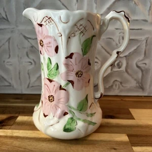 VTG Clinchfield Artware USA Floral Pottery Pitcher 8½in hand painted 1977 Dot - Picture 1 of 8