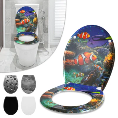 WC Sitz mit Softclose Klodeckel Toilettendeckel Toilettensitz Premium WC-Deckel - Bild 1 von 4