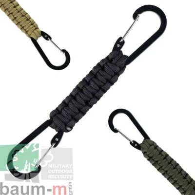 101 INC. Doppelkarabiner Parachutecord Anhänger Schlüsselbund Adapter Ausrüstung