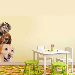 Hunde Katzen 3D Wandaufkleber Lustige Tür Fenster Kleiderschrank Kühlschran F*k* - Picture 1 of 12
