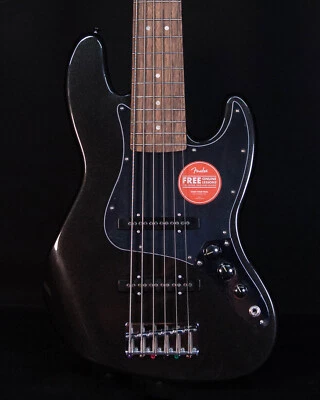 Squier Affinity Jazz Bass VI, Laurel FB, Black Metallic - Image 1 of 4