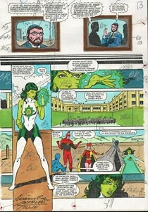 INFINITY INC #15 COMIC COLOR PRODUCTION ART 3M ADRIENNE ROY TOLLIN SIGNED pg10 - Picture 1 of 7