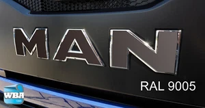 W.B.A. Aufkleber passend für Man Emblem TGX Euro 6 ab Bj. 2013-19 schwarz glanz - Bild 1 von 9