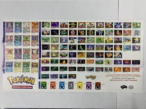 Pokemon TCG Trading Card Game Shadowless Playmat Checklist Nintendo WOTC 1999 - Picture 1 of 8