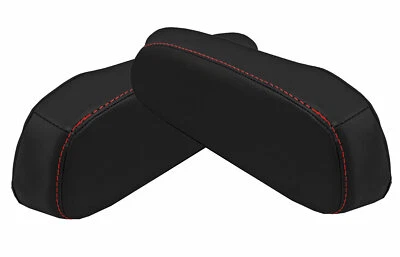 Cubierta de reposabrazos de asiento de cuero apta para GMC Safari 1985-1994 puntada negra roja Foto 1 de 4