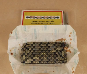New NOS Vintage Regina Extra RECORD Gold Chain 5/6/7 Speed 3/32" Eroica 116L - Picture 1 of 8