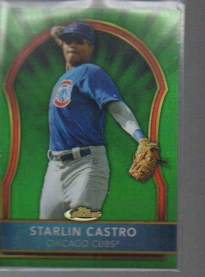 STARLIN CASTRO   2011 FINEST GREEN REFRACTOR  CARD #33   /199 - Image 1 of 1