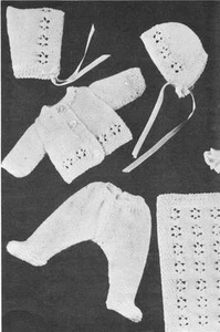 BABY DOLL 12" PRAM SET - 3ply - COPY doll knitting pattern - Picture 1 of 1