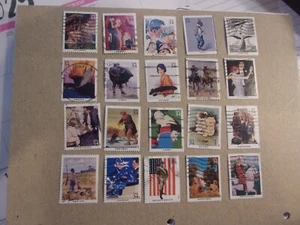 USA Used,2001 Issue, 34 Cent American Illustrators (Set of 20) - Picture 1 of 1