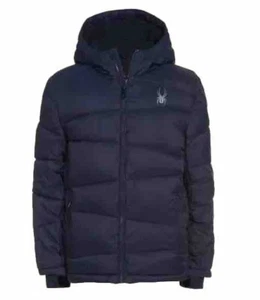Spyder Jungen (10-20) Pufferjacke wasserdicht Frontier blau neu mit Etikett $ 149 - Bild 1 von 13