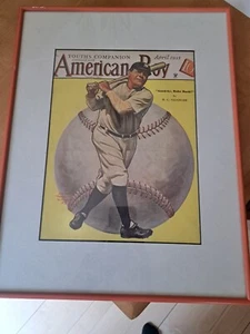 1935 Babe Ruth American Boy Magazine Cover Framed - Picture 1 of 4