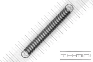 Zug-Feder 2mm Haken Öse 18x148mm 12,8kg Spiral Edel-stahl rostfrei Metall - Bild 1 von 1