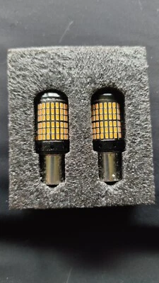2x PY21W LED CANBUS HP 2100Lm 1800k ORANGE 144SMD 12V 21W 360° ANTI ERREUR - Photo 1/2