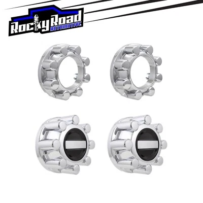 Set Of 4 Chrome Center Wheel Hub Caps For 2017-25 Ford F250 F350 Super Duty 4x4 - Image 1 of 4