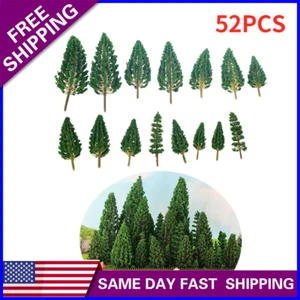 52x Pine Trees Model Train Railroad Layout Scenery Landscape for N HO O Scale - Picture 1 of 15