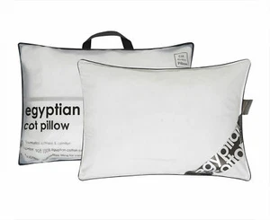 1X Luxury Egyptian Cot Pillow Cotton Comfort Hotel Quality Hollow Fibre Filling - Picture 1 of 8