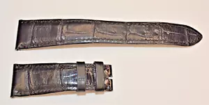 Auth Patek Philippe Geneve Shiny Black leather watch strap E81 21/16mm 64+124 - Picture 1 of 2