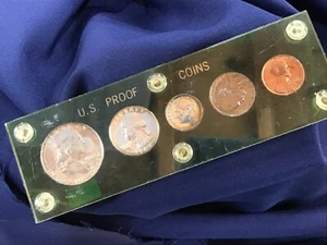 1963 U. S Silver Proof Set in Capital Lucite Holder E0625 - Picture 1 of 6