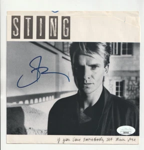 Sting Autographed 45 Picture Sleeve Solo The Police JSA MU965 - Picture 1 of 1