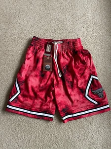 Mitchell & Ness Chicago Bulls reflektierende rote Hardwood Swingman Basketball Shorts - Bild 1 von 11