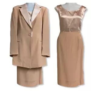 Gianfranco Ferre Damen 3-teiliges Set Anzug Blazer Bluse Rock Größe 10 - Bild 1 von 12