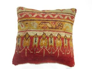 Pillow Made From An Antique Turkish Oushak Rug