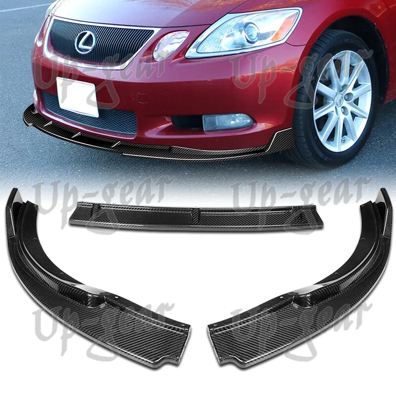 Parachoques delantero de fibra de carbono real para Lexus GS300 GS350 GS430 2006 2007 alerón labio Foto 1 de 4