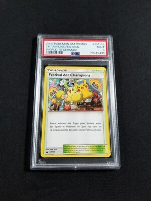 Pokemon Card German Champions Festival SM148 PSA 9 MINT Worlds 2018 Promo - Image 1 of 2