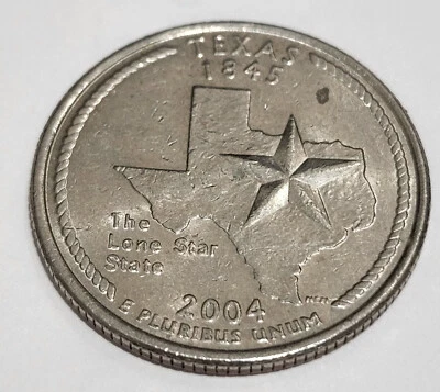 1 SINGLE 2004 P Mark QUARTER DOLLAR 25 CENT USA COIN TEXAS THE LONE STAR STATE - Image 1 of 3