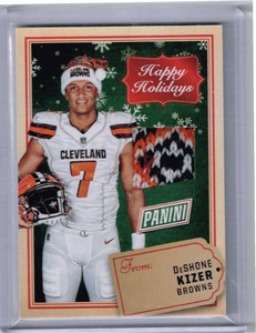 2017 BLACK FRIDAY DESHONE KIZER BROWNS EVENT WORN 4CLR SANTA HAT RC#HHF-DK
