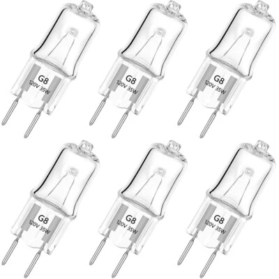 6Pcs G8 Base JCD Type Light Bulbs 120V 35W 35WATT Range Hood & More Replacement - Image 1 of 4