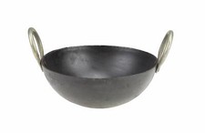 Piatto in ferro Karahi Kadai Kadhai ferro wok balti con manici resistente