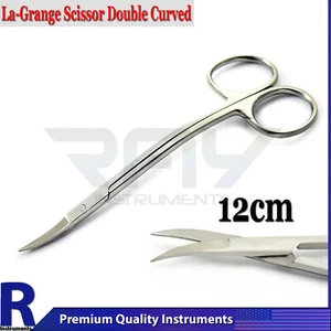 Tijeras dentales La-Grange corte de tejido quirúrgico tijeras de corte de goma 12 cm - Imagen 1 de 3