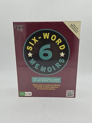 NEW University Games Six-Word Memoirs - The Incredible Game of Six-Word Stories - Image 1 of 4