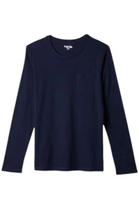 #4kids Kid's Girl Essential Pocket Long Sleeve T-Shirt Navy - Picture 1 of 1
