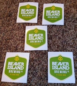 Juego de 5 pegatinas para elaboración de cerveza Beaver Island, St. Cloud MN, cervecería - Imagen 1 de 5