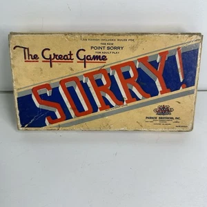 Vintage The Great Game Sorry Parker Brothers Inc. Komplett - Bild 1 von 6