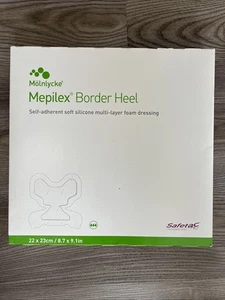 Mepilex Bordüre Fersenverband 8,7"x9,1" Ablaufdatum: 04/2025 10 Stck. Ungeöffneter Karton 282790 - Bild 1 von 6