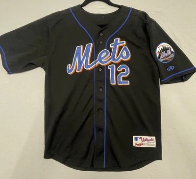 Camiseta deportiva vintage Rawlings New York Mets negra Roberto Alomar para hombre 40 pequeña/mediana Foto 1 de 4