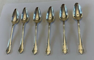 Plato de plata Dubarry 6 K.B de colección 14,5 cm cucharaditas de pomelo en punta cubiertos Foto 1 de 4