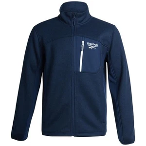 Reebok Mens OMRB1195EC Navy Fleece Lightweight Fleece Jacket Coat XL BHFO 5383 - Picture 1 of 5