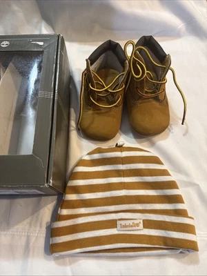 Timberland Zapatos Infantiles Sombrero Kit 6-9 Meses Talla 2 ¡¡¡Caja Abierta!!!! Foto 1 de 4